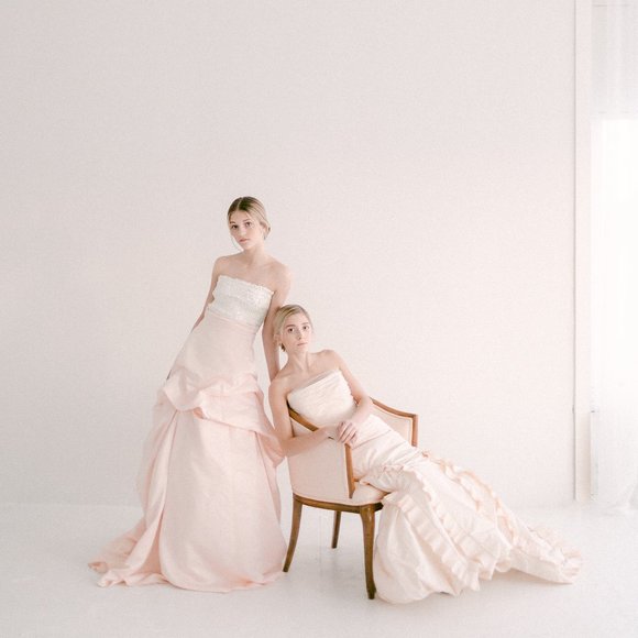 Vera Wang Couture Runway Gown Silk Taffeta Pink 2 - Picture 5 of 17